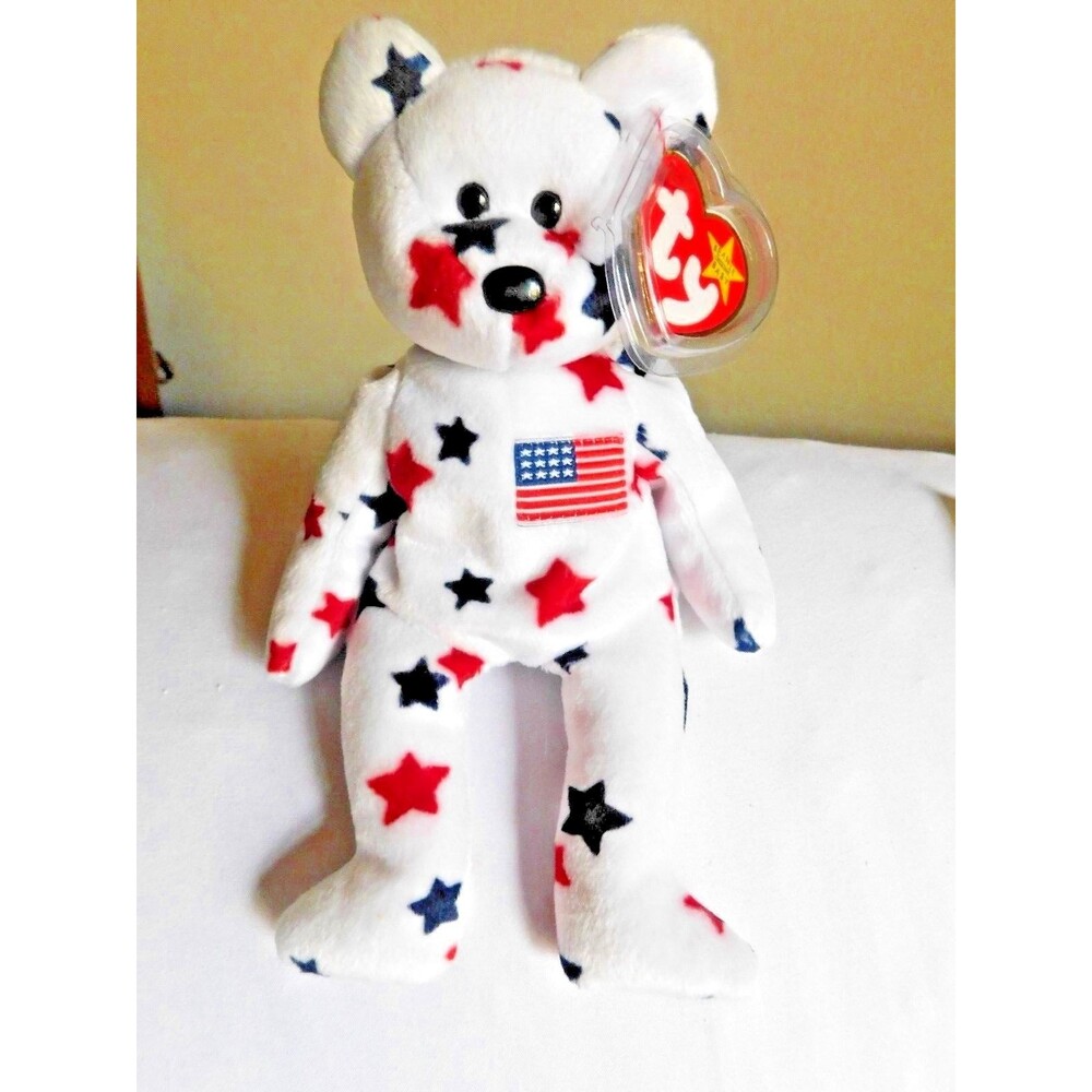 1998 Ty GLORY Bear Beanie Baby DOB July 4,1997 w/ Tag Protector